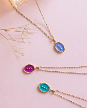 Κολιέ Three Wishes λιλά