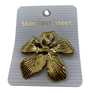 Καρφίτσα Ατσάλινη Λουλούδι Χρυσό