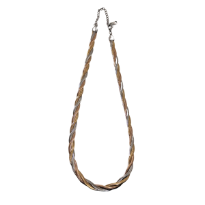 Κολιέ με Σχέδιο Πλεξούδα Foxy Lady Τρίχρωμο