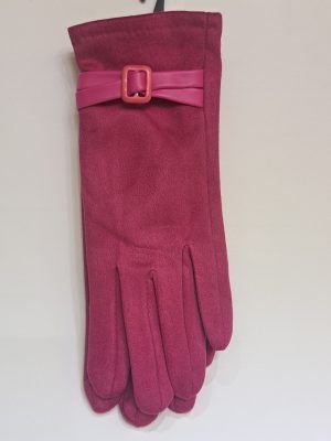 Γάντια Γυναικεία Με Διακοσμητική Αγκράφα Σε Καφέ-Foxylady