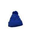 Σκουφί Γυναικείο Μάλλινο Με Πέρλες Και Φούντα Σε Μπλέ