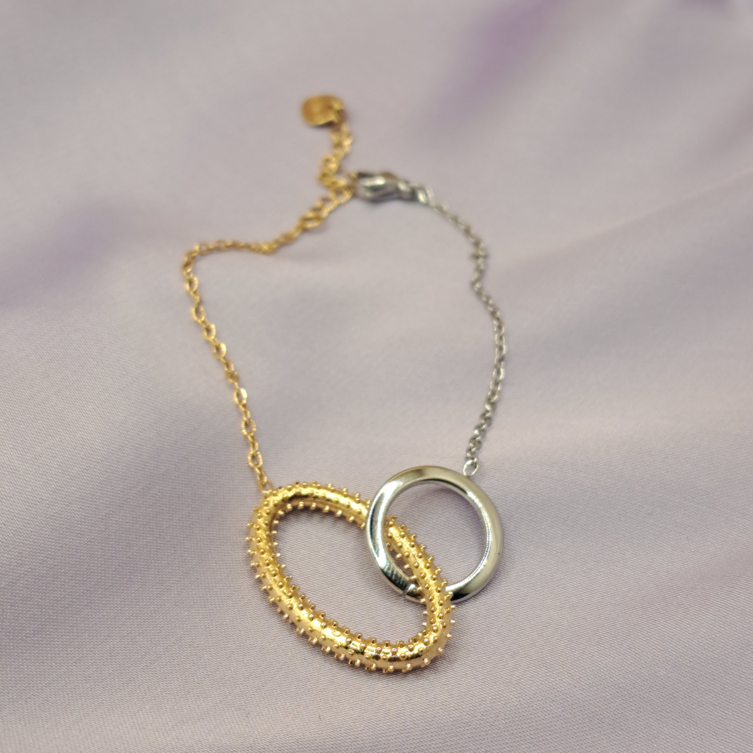 Βραχιόλι Γυναικείο Δίχρωμο με Επέκταση Foxy Lady B111 Χρυσό-Ασημί