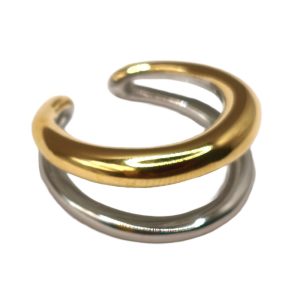 Δαχτυλίδι Γυναικείο Σεβαλιέ Foxy Lady Δίχρωμο R728 Silver Gold Combo
