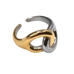 Δαχτυλίδι Γυναικείο Foxy Lady Δίχρωμο R943 Silver Gold Combo