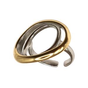 Δαχτυλίδι Γυναικείο Foxy Lady Δίχρωμο R944 Silver Gold Combo