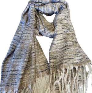 Χειμερινή εσάρπα από μαλλί και viscose σε μπεζ