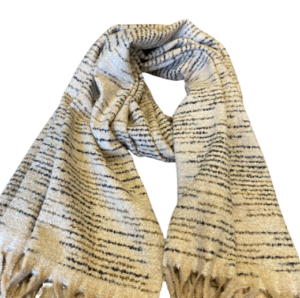Χειμερινή εσάρπα από μαλλί και viscose σε εκρού