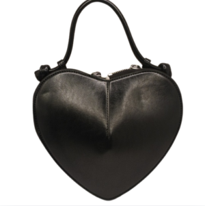 Τσαντάκι καρδούλα σε μαύρο